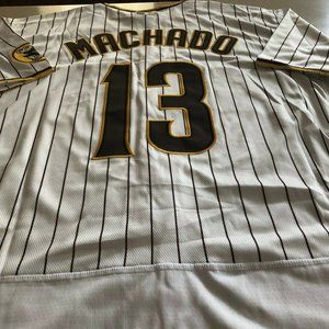 San Diego Padres Manny Machado Nike Tan_Brown Alternate Authentic Player Jersey2